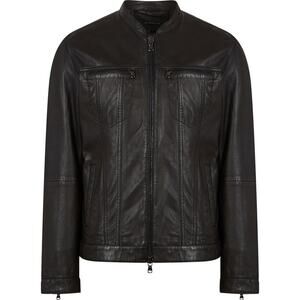 John Varvatos Band Collar Leather Jacket – Black – Men’s Size M – NWOT (Flawed)